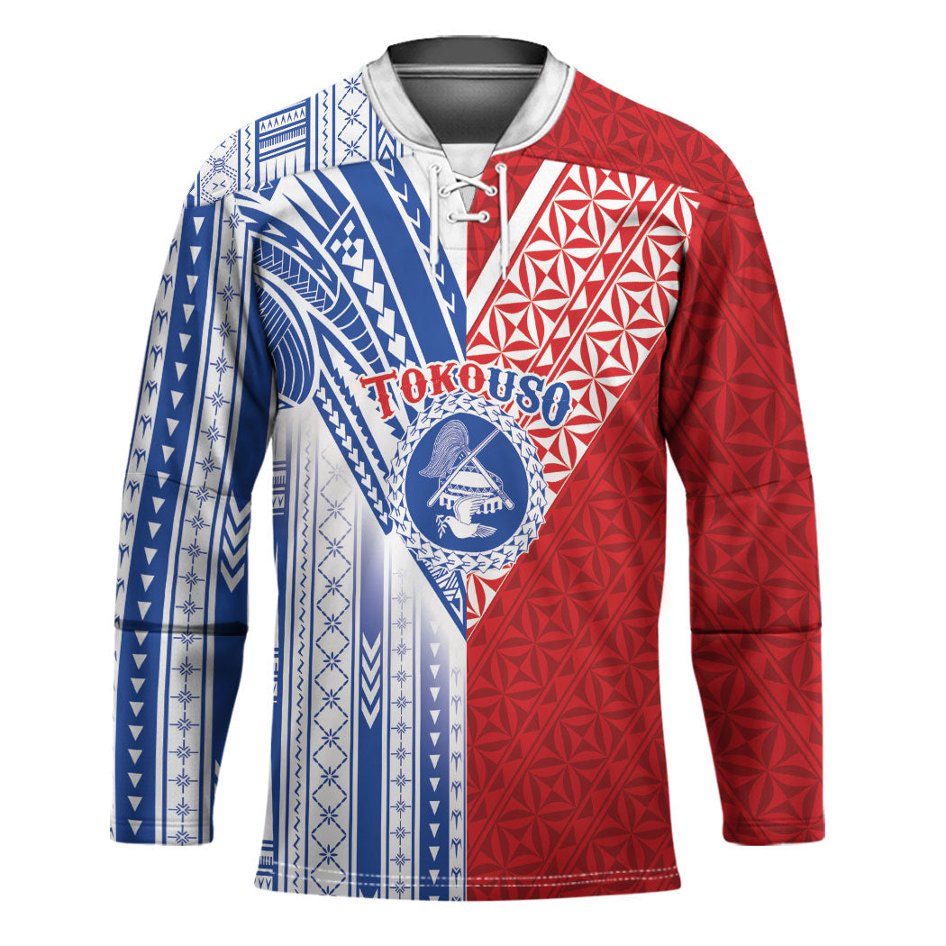 TokoUso American Samoa Tonga Personalised Hockey Jersey Pacific Brotherhood Tribal Pattern LT9 Unisex Multicolor - Polynesian Pride