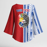 TokoUso American Samoa Tonga Personalised Kimono Sleeve Blouse Pacific Brotherhood Tribal Pattern LT9 - Polynesian Pride