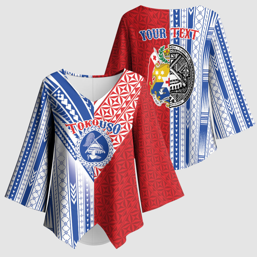 TokoUso American Samoa Tonga Personalised Kimono Sleeve Blouse Pacific Brotherhood Tribal Pattern LT9 - Polynesian Pride