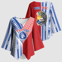 TokoUso American Samoa Tonga Personalised Kimono Sleeve Blouse Pacific Brotherhood Tribal Pattern LT9 - Polynesian Pride