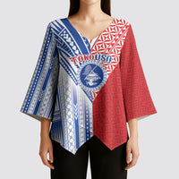 TokoUso American Samoa Tonga Personalised Kimono Sleeve Blouse Pacific Brotherhood Tribal Pattern LT9 - Polynesian Pride