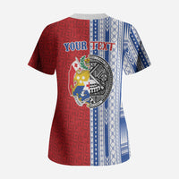 TokoUso American Samoa Tonga Personalised Scrub Top Pacific Brotherhood Tribal Pattern LT9 - Polynesian Pride