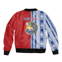 TokoUso American Samoa Tonga Personalised Sleeve Zip Bomber Jacket Pacific Brotherhood Tribal Pattern LT9 - Polynesian Pride