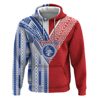 TokoUso American Samoa Tonga Personalised Zip Hoodie Pacific Brotherhood Tribal Pattern LT9 Pullover Hoodie Multicolor - Polynesian Pride