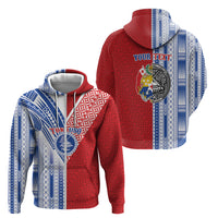 TokoUso American Samoa Tonga Personalised Zip Hoodie Pacific Brotherhood Tribal Pattern LT9 - Polynesian Pride