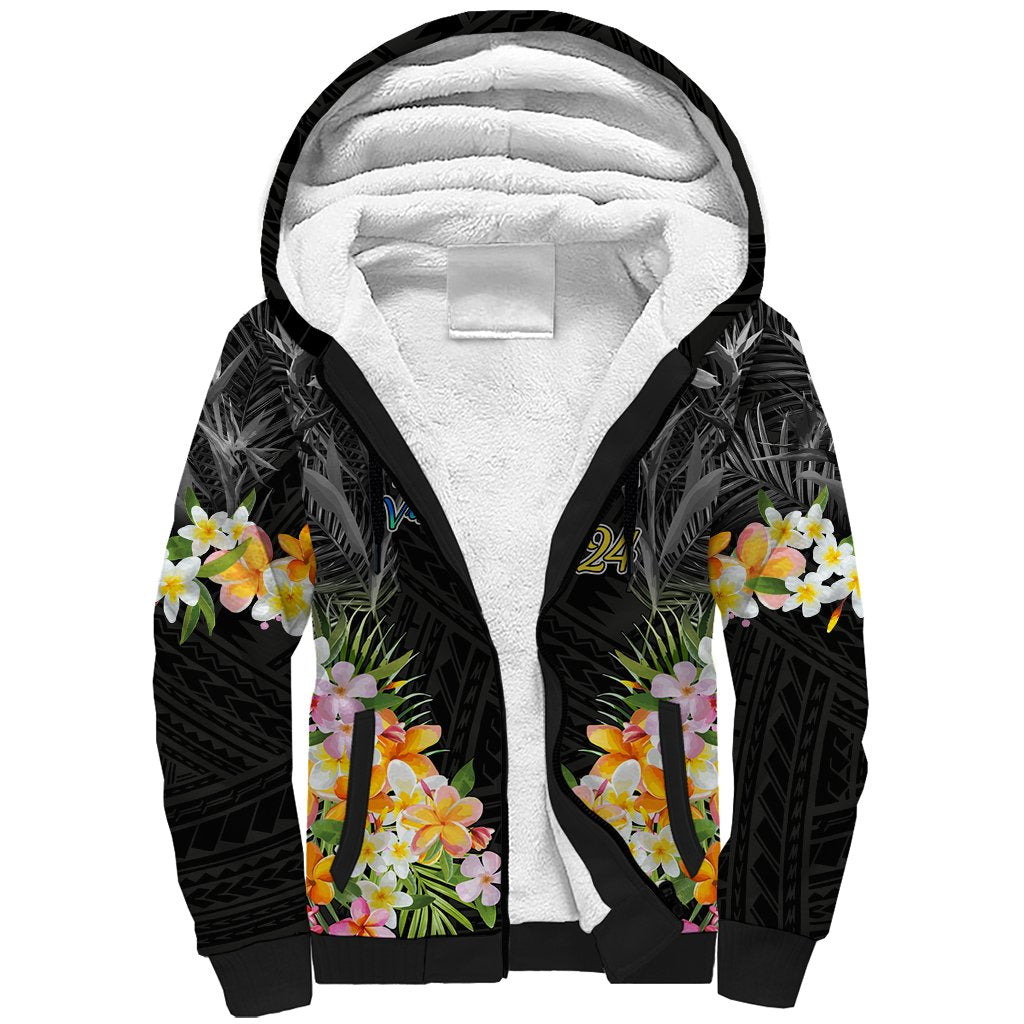 Pasifika Vibes Festival 2024 Auckland Sherpa Hoodie LT9 Unisex Black - Polynesian Pride