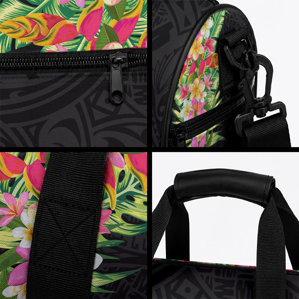Hawaii Tropical Flowers Tribal Pattern Duffle Bag No1 LT9 - Polynesian Pride