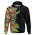 Hawaii Tropical Flowers Tribal Pattern Hoodie No1 LT9 Pullover Hoodie Black - Polynesian Pride