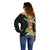Hawaii Tropical Flowers Tribal Pattern Off Shoulder Sweater No1 LT9 - Polynesian Pride
