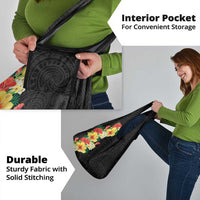 Hawaii Tropical Flowers Tribal Pattern Grocery Bag No2