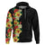 Hawaii Tropical Flowers Tribal Pattern Hoodie No2 LT9 Pullover Hoodie Black - Polynesian Pride