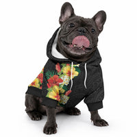 Hawaii Tropical Flowers Tribal Pattern Pet Hoodie No2 LT9 - Polynesian Pride