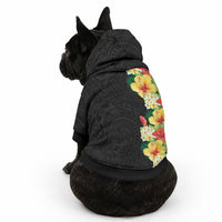 Hawaii Tropical Flowers Tribal Pattern Pet Hoodie No2 LT9 - Polynesian Pride