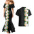 Hawaii Tropical Flowers Tribal Pattern Couples Matching Mermaid Dress and Hawaiian Shirt No3 LT9 - Polynesian Pride