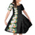 Hawaii Tropical Flowers Tribal Pattern Family Matching Off Shoulder Short Dress and Hawaiian Shirt No3 LT9 Daughter's Dress Black - Polynesian Pride