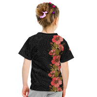 Hawaii Tropical Flowers Tribal Pattern Kid T Shirt No4 LT9 - Polynesian Pride