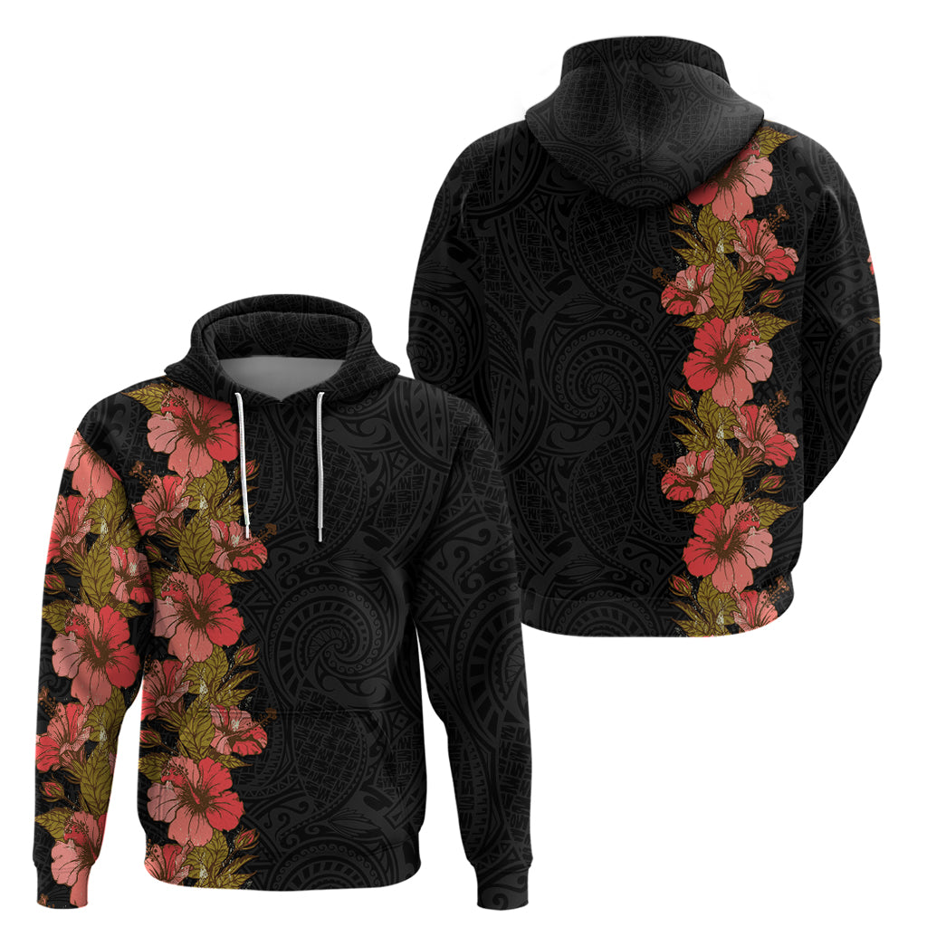 Hawaii Tropical Flowers Tribal Pattern Zip Hoodie No4 LT9 - Polynesian Pride