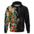 Hawaii Tropical Flowers Tribal Pattern Hoodie No5 LT9 Pullover Hoodie Black - Polynesian Pride