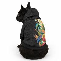 Hawaii Tropical Flowers Tribal Pattern Pet Hoodie No5 LT9 - Polynesian Pride