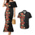 Hawaii Tropical Flowers Tribal Pattern Couples Matching Mermaid Dress and Hawaiian Shirt No6 LT9 Black - Polynesian Pride