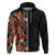 Hawaii Tropical Flowers Tribal Pattern Hoodie No6 LT9 Zip Hoodie Black - Polynesian Pride