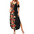 Hawaii Tropical Flowers Tribal Pattern Summer Maxi Dress No6 LT9 Women Black - Polynesian Pride