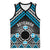 Personalised Aotearoa Niho Taniwha Motif Basketball Jersey Blue Style - Polynesian Pride