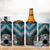 Personalised Aotearoa Niho Taniwha Motif 4 in 1 Can Cooler Tumbler Blue Style