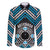 Personalised Aotearoa Niho Taniwha Motif Family Matching Mermaid Dress and Hawaiian Shirt Blue Style