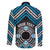 Personalised Aotearoa Niho Taniwha Motif Family Matching Mermaid Dress and Hawaiian Shirt Blue Style