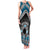 Personalised Aotearoa Niho Taniwha Motif Family Matching Tank Maxi Dress and Hawaiian Shirt Blue Style