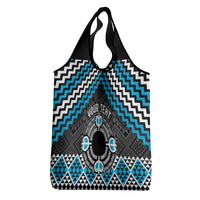 Personalised Aotearoa Niho Taniwha Motif Grocery Bag Blue Style