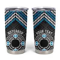 Personalised Aotearoa Niho Taniwha Motif Tumbler Cup Blue Style