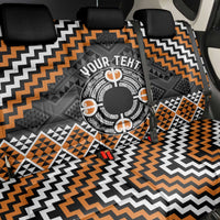 Personalised Aotearoa Niho Taniwha Motif Back Car Seat Cover Gold Style