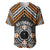 Personalised Aotearoa Niho Taniwha Motif Baseball Jersey Gold Style