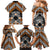 Personalised Aotearoa Niho Taniwha Motif Family Matching Mermaid Dress and Hawaiian Shirt Gold Style
