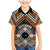 Personalised Aotearoa Niho Taniwha Motif Family Matching Mermaid Dress and Hawaiian Shirt Gold Style