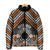 Personalised Aotearoa Niho Taniwha Motif Padded Jacket Gold Style - Polynesian Pride
