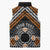 Personalised Aotearoa Niho Taniwha Motif Sleeveless Puffer Jacket Gold Style - Polynesian Pride