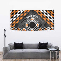 Personalised Aotearoa Niho Taniwha Motif Tapestry Gold Style