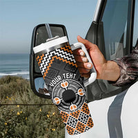 Personalised Aotearoa Niho Taniwha Motif Tumbler With Handle Gold Style