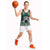 Personalised Aotearoa Niho Taniwha Motif Basketball Jersey Green Style - Polynesian Pride
