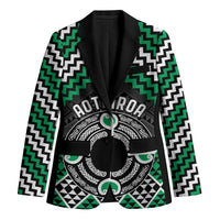 Personalised Aotearoa Niho Taniwha Motif Blazer Green Style - Polynesian Pride
