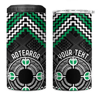 Personalised Aotearoa Niho Taniwha Motif 4 in 1 Can Cooler Tumbler Green Style