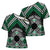 Personalised Aotearoa Niho Taniwha Motif Cross Shoulder Shirt Green Style - Polynesian Pride