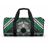 Personalised Aotearoa Niho Taniwha Motif Duffle Bag Green Style LT9 One size Green - Polynesian Pride