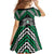 Personalised Aotearoa Niho Taniwha Motif Family Matching Mermaid Dress and Hawaiian Shirt Green Style