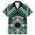Personalised Aotearoa Niho Taniwha Motif Family Matching Mermaid Dress and Hawaiian Shirt Green Style