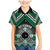 Personalised Aotearoa Niho Taniwha Motif Family Matching Mermaid Dress and Hawaiian Shirt Green Style