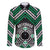 Personalised Aotearoa Niho Taniwha Motif Family Matching Short Sleeve Bodycon Dress and Hawaiian Shirt Green Style